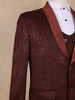 Red Floral Designed Men's Suit for Reception - Diadem