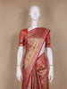 Red Floral Woven Banarasi Silk Saree - Diadem