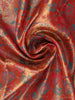 Red Floral Woven Banarasi Silk Saree - Diadem