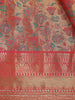 Red Floral Woven Banarasi Silk Saree - Diadem