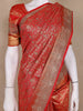 Red Floral Woven Banarasi Silk Saree - Diadem