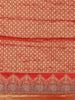 Red Floral Woven Banarasi Silk Saree - Diadem