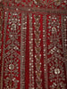 Red Floral Embroidery Bridal Net Lehenga - Diadem