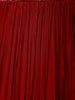 Red Floral Embroidery Semi Silk Gown - Diadem
