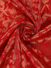 Red Floral Woven Banarasi Silk Saree - Diadem