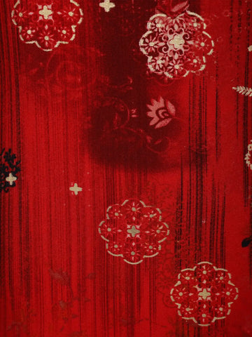 Red Floran Design Cotton Kurti - Diadem