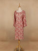 Red Paisley Printed Cotton Kurti - Diadem