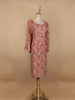 Red Paisley Printed Cotton Kurti - Diadem