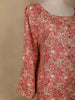 Red Paisley Printed Cotton Kurti - Diadem