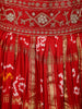 Red Semi Silk Floral Embroidery Party Wear Gown - Diadem