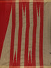 Red and Golden Beige Geometric Pattern Woven Tussar Silk Saree - Diadem
