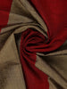 Red and Golden Beige Geometric Pattern Woven Tussar Silk Saree - Diadem