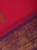 Rich Red Paisley Design Cotton Saree - Diadem