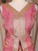 Rose Pink Floral Woven Silk Lehenga