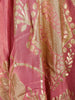 Rose Pink Floral Woven Silk Lehenga