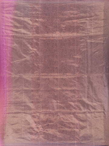 Rose Pink Gold Zari Woven Soft Silk Saree - Diadem