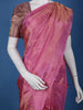 Rose Pink Gold Zari Woven Soft Silk Saree - Diadem