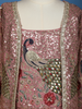 Rose Pink Peacock Embroidered Georgette Kids Palazzo Suit