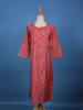 Rose Pink Floral Printed Cotton Kurti - Diadem