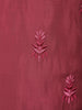 Rosewood Pink Floral Design Embroidered Print Semi Silk Salwar Suit - Diadem