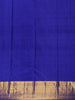 Royal Blue Floral Woven Pure Kanchipuram Silk Saree With Zari Border - Diadem