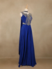 Royal Blue Indo-Western Design Satin Salwar Suit - Diadem