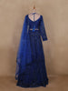 Royal Blue Sequins Embroidered Design Net Lehenga with Dupatta