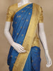 Royal Blue Small Butta Woven Design Art Silk Saree with Contrast Golden Zari Border