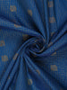 Royal Blue Small Butta Woven Design Art Silk Saree with Contrast Golden Zari Border