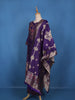 Royal Purple Floral Zari Embroidered Silk Salwar Suit With Dupatta
