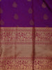 Royal Purple Paisley Design Banarasi Silk Saree - Diadem