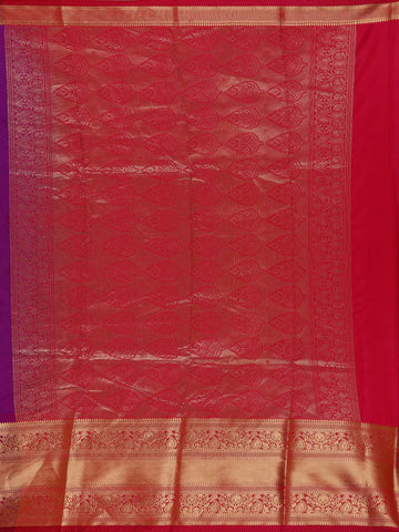 Royal Purple Paisley Design Banarasi Silk Saree - Diadem