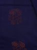 Royal Blue Floral Motif Woven Pure Kanchipuram Silk Saree - Diadem