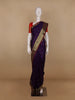 Royal Purple Floral And Butta Design Zari Weaving Soft Silk Saree - Diadem