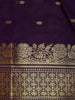 Royal Purple Floral And Butta Design Zari Weaving Soft Silk Saree - Diadem