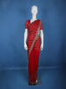 Ruby Red Paisley Embroidery Georgette Fancy Saree - Diadem