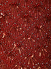 Rust Red Embroidered Design Georgette Palazzo Suit