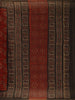 Rust Red Floral Printed Cotton Saree - Diadem