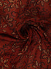 Rust Red Floral Printed Cotton Saree - Diadem