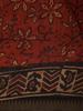 Rust Red Floral Printed Cotton Saree - Diadem