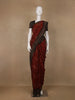 Rust Red Floral Printed Cotton Saree - Diadem