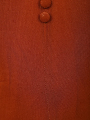 Rust Orange Panel Designed Anarkali Georgette Gown - Diadem