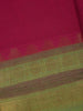 Rust Red Solid Design Cotton Fancy Saree - Diadem