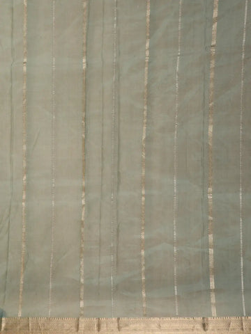 Sage Green Butta weave Organza Saree - Diadem