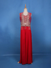 Scarlet Red Floral Sequin Embroidery Georgette Lehenga - Diadem