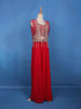 Scarlet Red Floral Sequin Embroidery Georgette Lehenga - Diadem