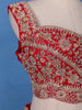 Scarlet Red Floral Sequin Embroidery Georgette Lehenga - Diadem