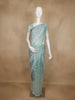 Sea Blue Sequin Embroidered Design Organza Saree