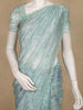 Sea Blue Sequin Embroidered Design Organza Saree