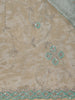 Sea Blue Sequin Embroidered Design Organza Saree